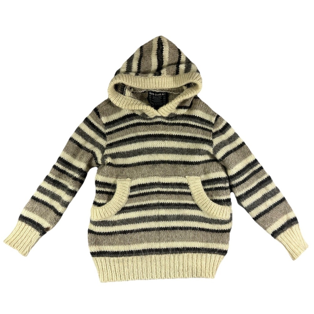 Les-Knit 100% Icelandic Vintage Wool Cable Knit Minimalist Sustainable Sweater